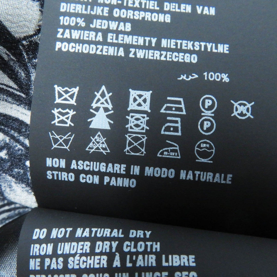 PRADA Long sleeve shirt P491C Main: 100% silk Black White Women 36 Used Authentic