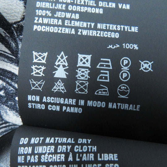 PRADA Long sleeve shirt P491C Main: 100% silk Black White Women 36 Used Authentic