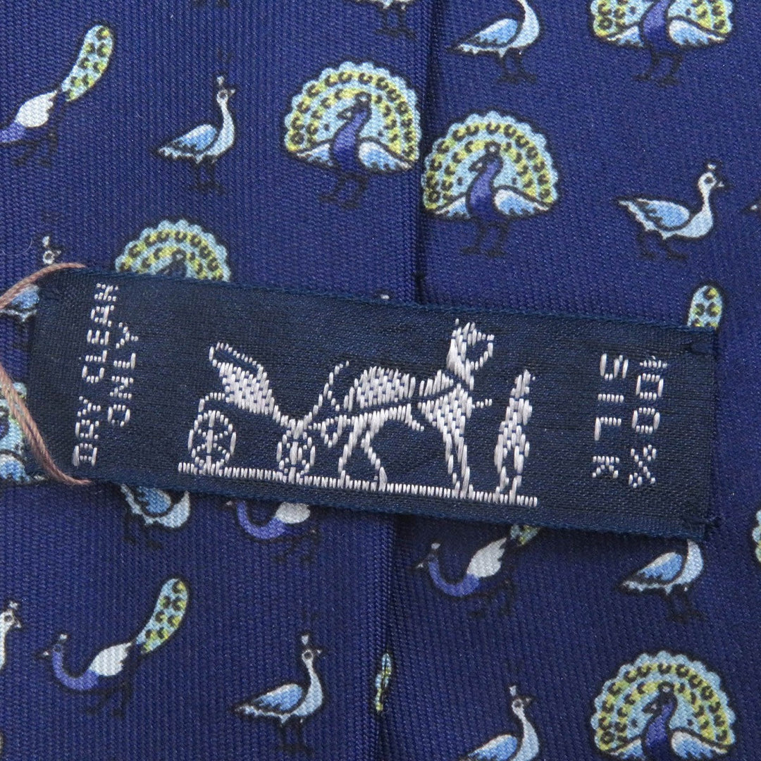 HERMES tie Main: 100% silk Marin mens Used Authentic