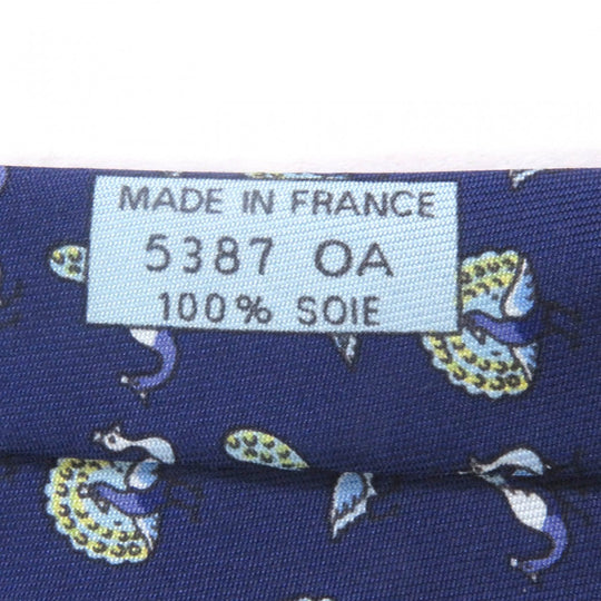 HERMES tie Main: 100% silk Marin mens Used Authentic
