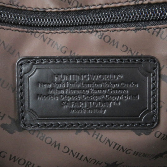 HUNTING WORLD Boston Duffel bag Main: Canvas, Part: Leather black Safari Today mens Used Authentic