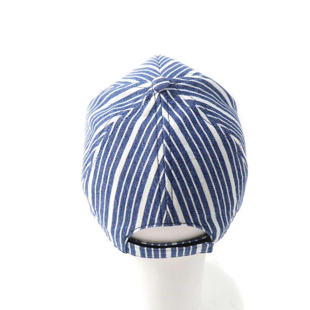 Miu Miu cap 5HC179 Main: 100% cotton Indigo white Women M Used Authentic