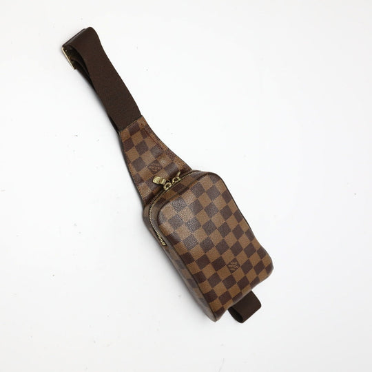 LOUIS VUITTON Sling bag N51994 Damier canvas Brown Waist pouch Damier Geronimos unisex(Unisex) Used Authentic