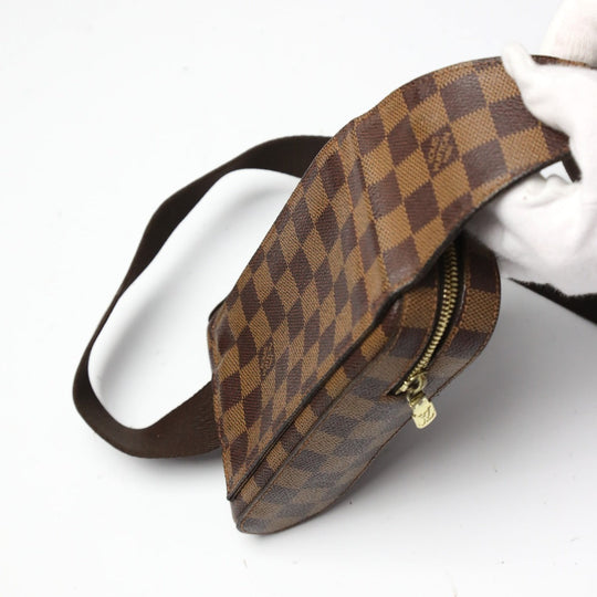 LOUIS VUITTON Sling bag N51994 Damier canvas Brown Waist pouch Damier Geronimos unisex(Unisex) Used Authentic