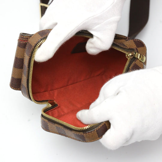 LOUIS VUITTON Sling bag N51994 Damier canvas Brown Waist pouch Damier Geronimos unisex(Unisex) Used Authentic