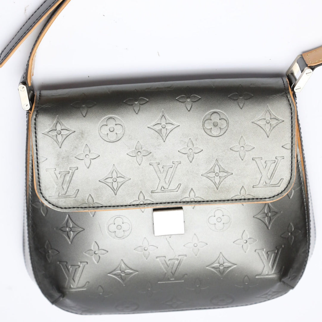 LOUIS VUITTON Shoulder Bag M55152 Monogram Matte Leather Noir mat Webster Street Women Used Authentic