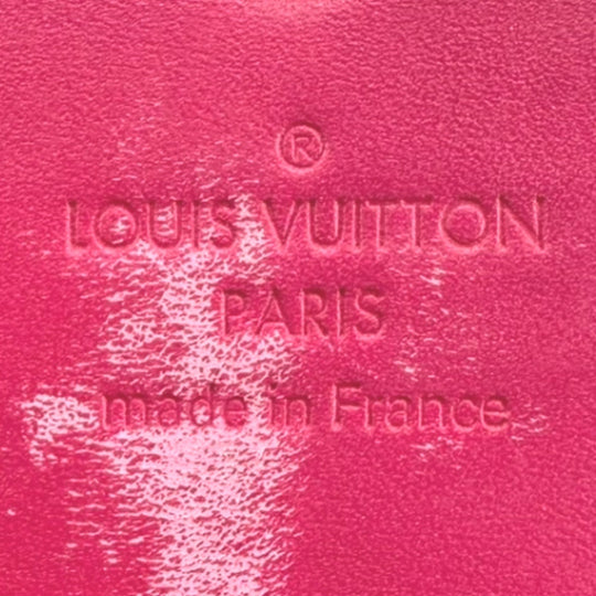 LOUIS VUITTON Long Wallet Purse M90022 enamel Rose Andian Pink Long Wallet Purse Monogram Vernis Portefeuille Sara Women Used Authentic