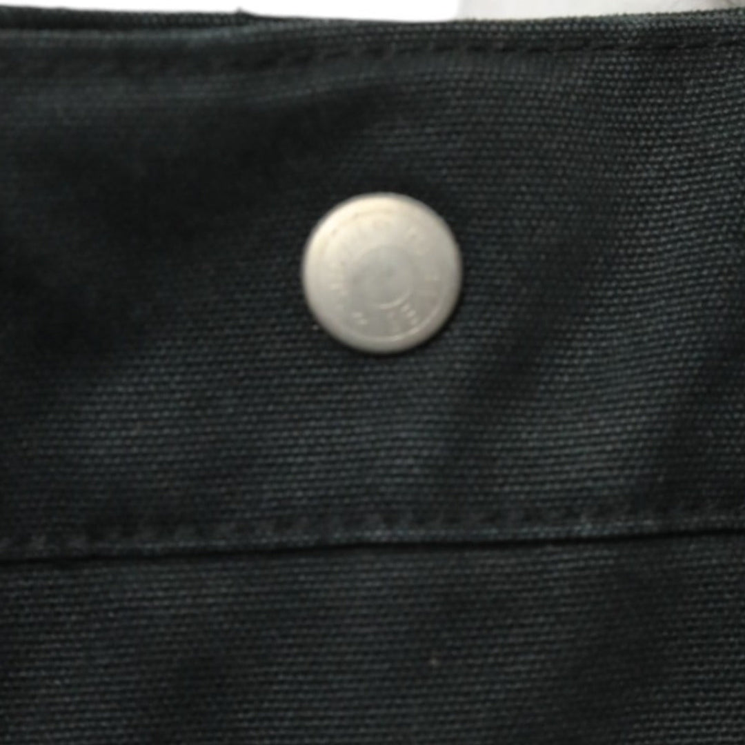 HERMES Tote Bag canvas canvas black Gray Line Fool Toe Tote MM