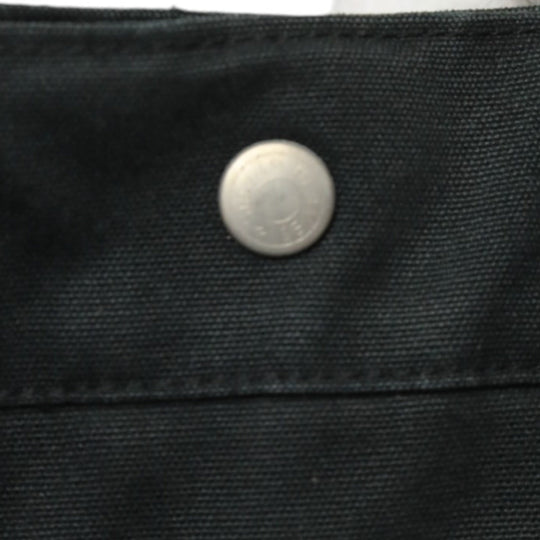 HERMES Tote Bag canvas canvas black Gray Line Fool Toe Tote MM