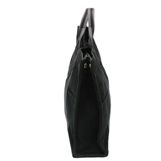 HERMES Tote Bag canvas canvas black Gray Line Fool Toe Tote MM