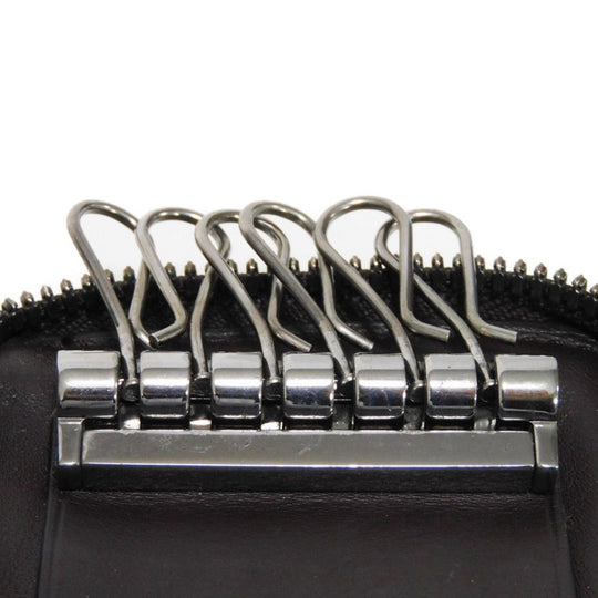 Berluti Key case Key holder  Venice Calfskin Leather Brown Calligraphy Koto Scrit Leather Zip Keychain
