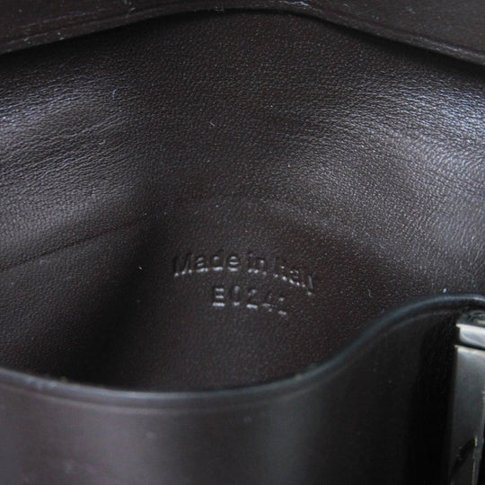 Berluti Key case Key holder  Venice Calfskin Leather Brown Calligraphy Koto Scrit Leather Zip Keychain