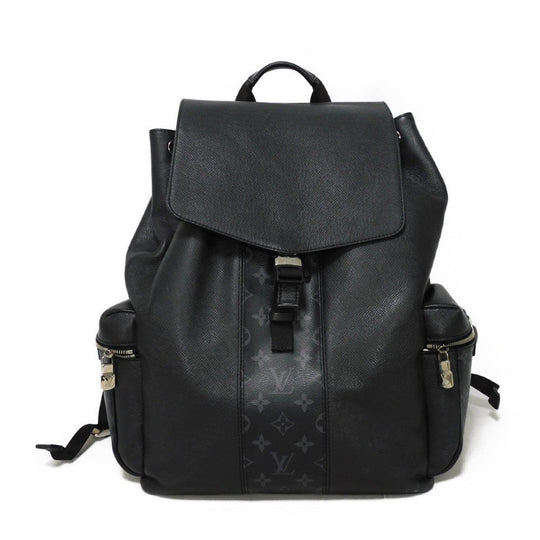 LOUIS VUITTON Backpack M30417 Taiga Leather x Monogram Eclipse Canvas Noir Taigarama monogram Eclipse Day pack
