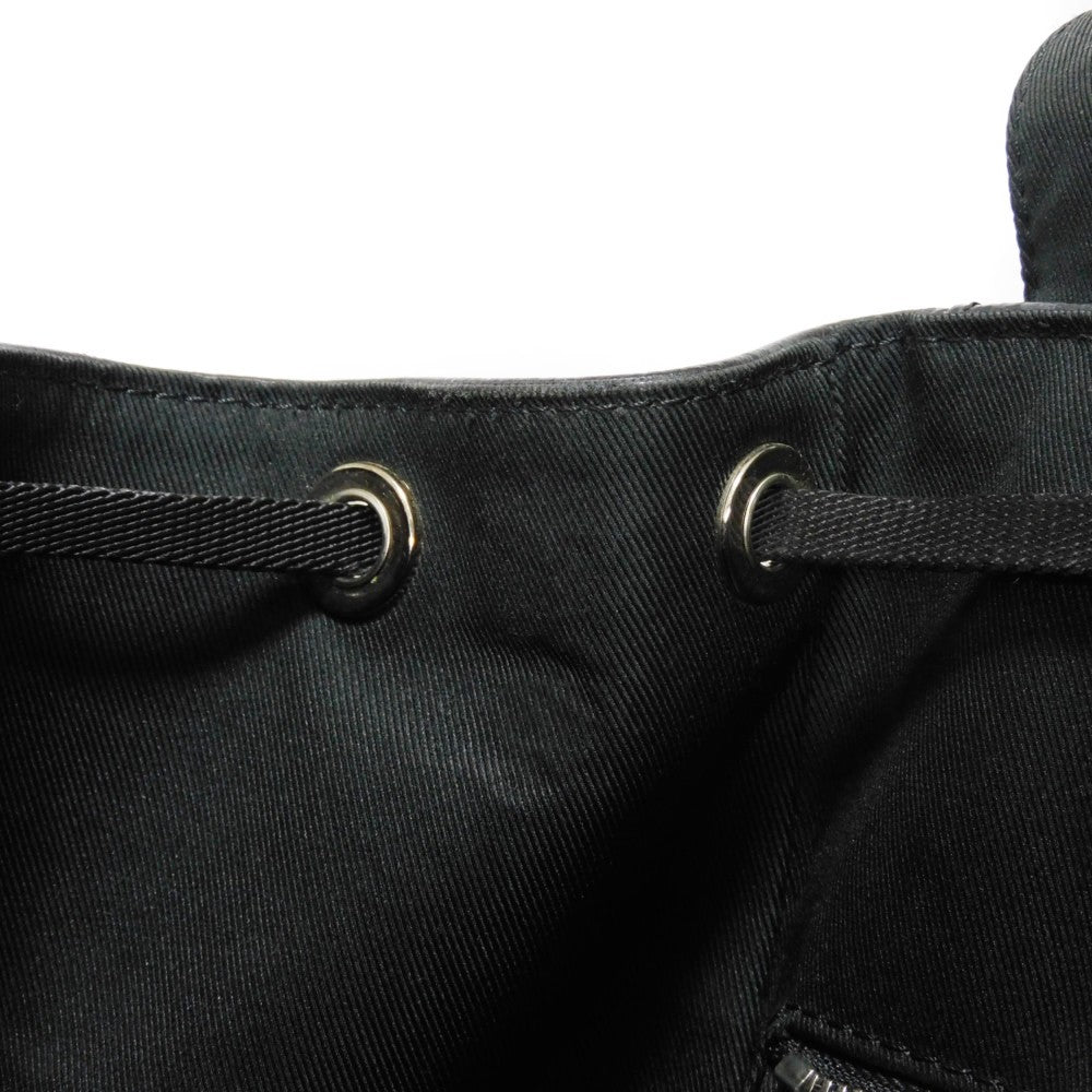 LOUIS VUITTON Backpack M30417 Taiga Leather x Monogram Eclipse Canvas Noir Taigarama monogram Eclipse Day pack