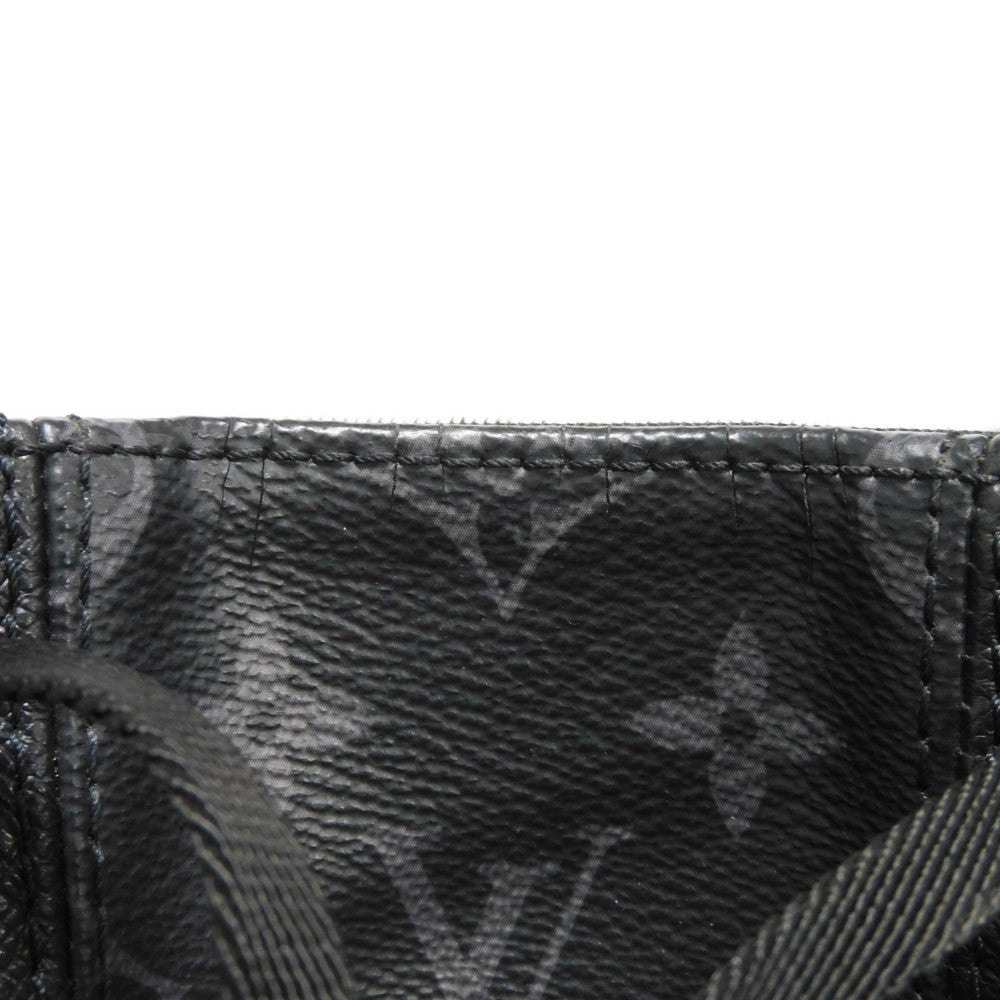 LOUIS VUITTON Backpack M30417 Taiga Leather x Monogram Eclipse Canvas Noir Taigarama monogram Eclipse Day pack