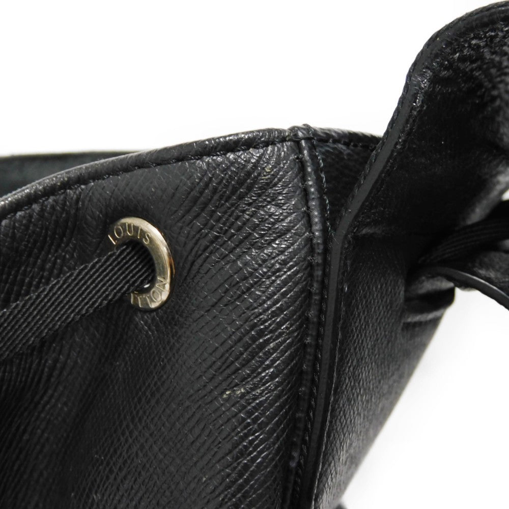 LOUIS VUITTON Backpack M30417 Taiga Leather x Monogram Eclipse Canvas Noir Taigarama monogram Eclipse Day pack