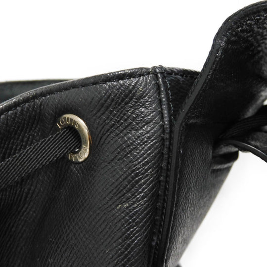 LOUIS VUITTON Backpack M30417 Taiga Leather x Monogram Eclipse Canvas Noir Taigarama monogram Eclipse Day pack