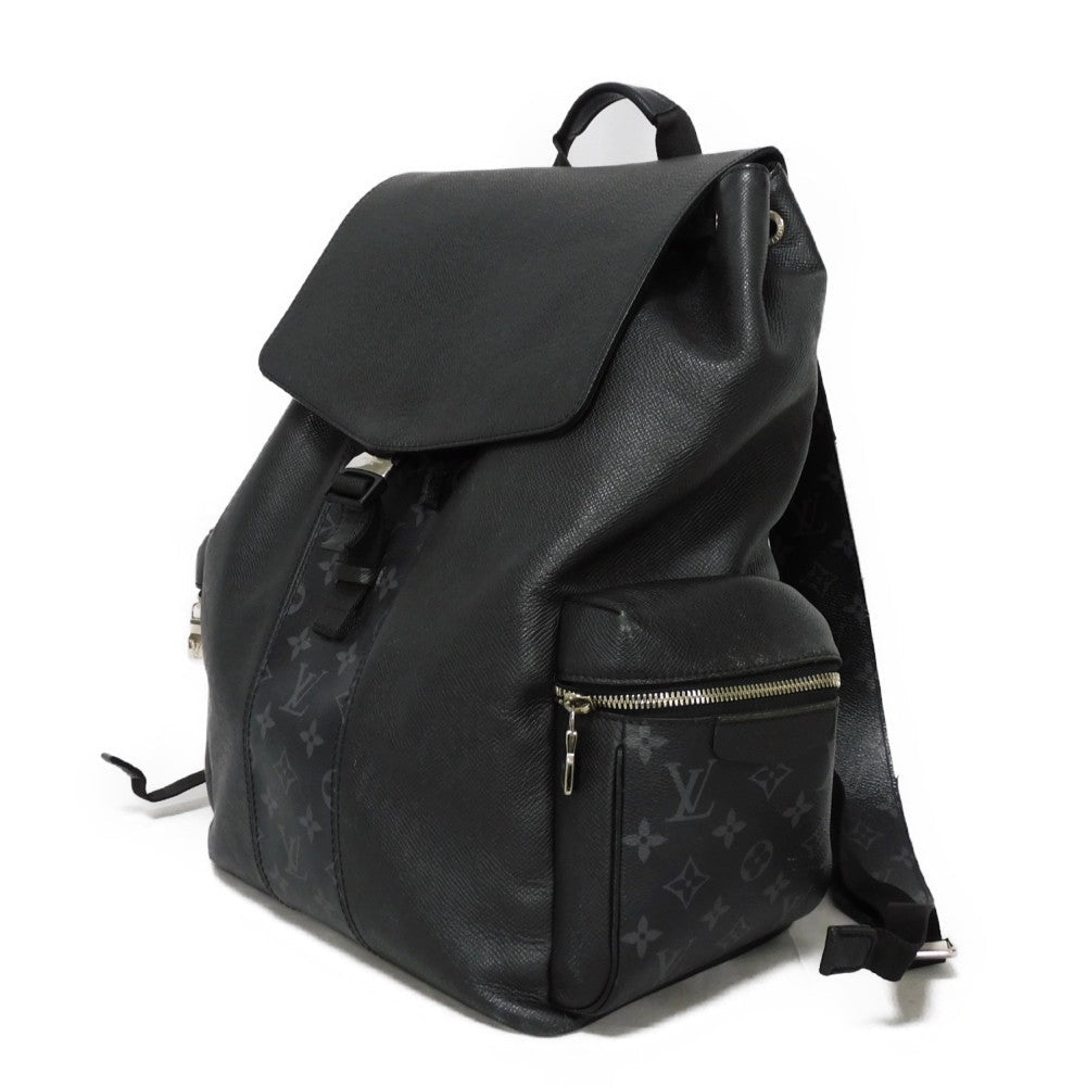 LOUIS VUITTON Backpack M30417 Taiga Leather x Monogram Eclipse Canvas Noir Taigarama monogram Eclipse Day pack