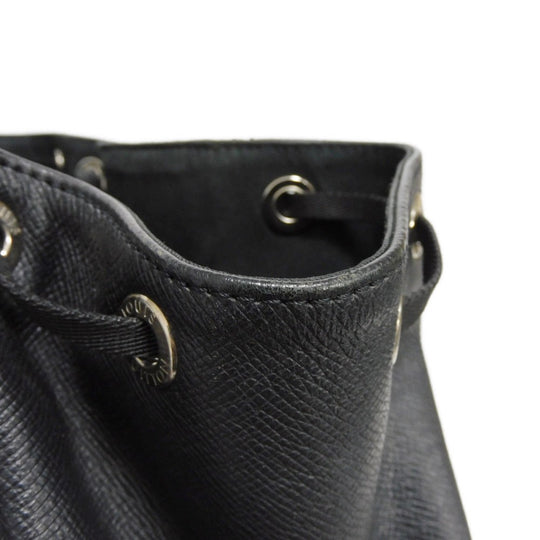 LOUIS VUITTON Backpack M30417 Taiga Leather x Monogram Eclipse Canvas Noir Taigarama monogram Eclipse Day pack