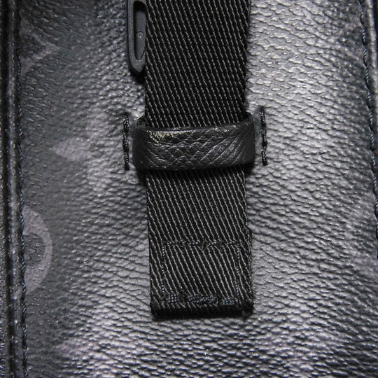 LOUIS VUITTON Backpack M30417 Taiga Leather x Monogram Eclipse Canvas Noir Taigarama monogram Eclipse Day pack