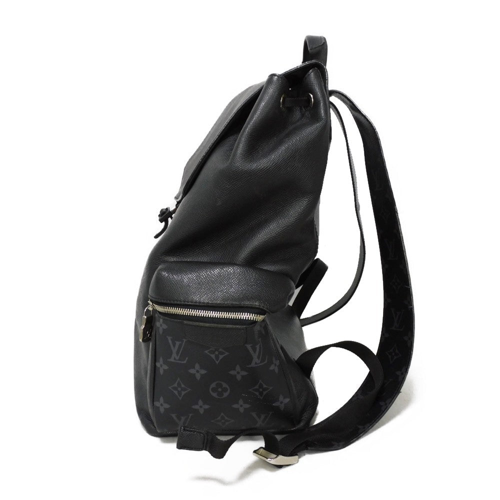 LOUIS VUITTON Backpack M30417 Taiga Leather x Monogram Eclipse Canvas Noir Taigarama monogram Eclipse Day pack
