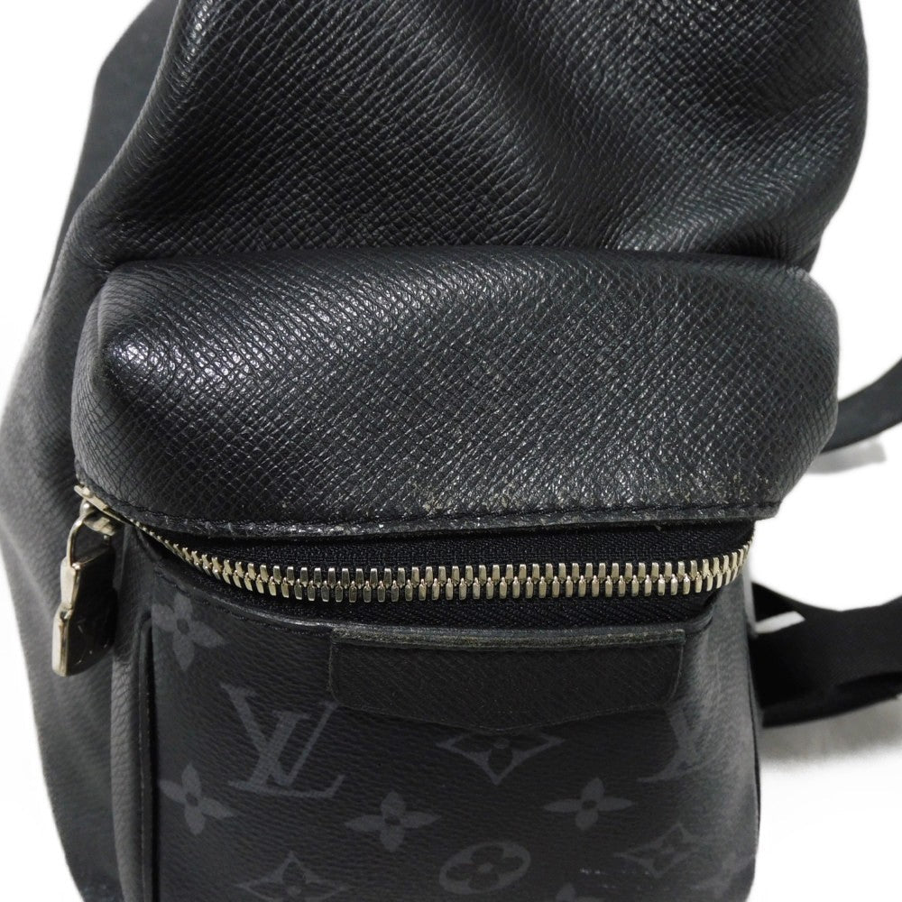 LOUIS VUITTON Backpack M30417 Taiga Leather x Monogram Eclipse Canvas Noir Taigarama monogram Eclipse Day pack