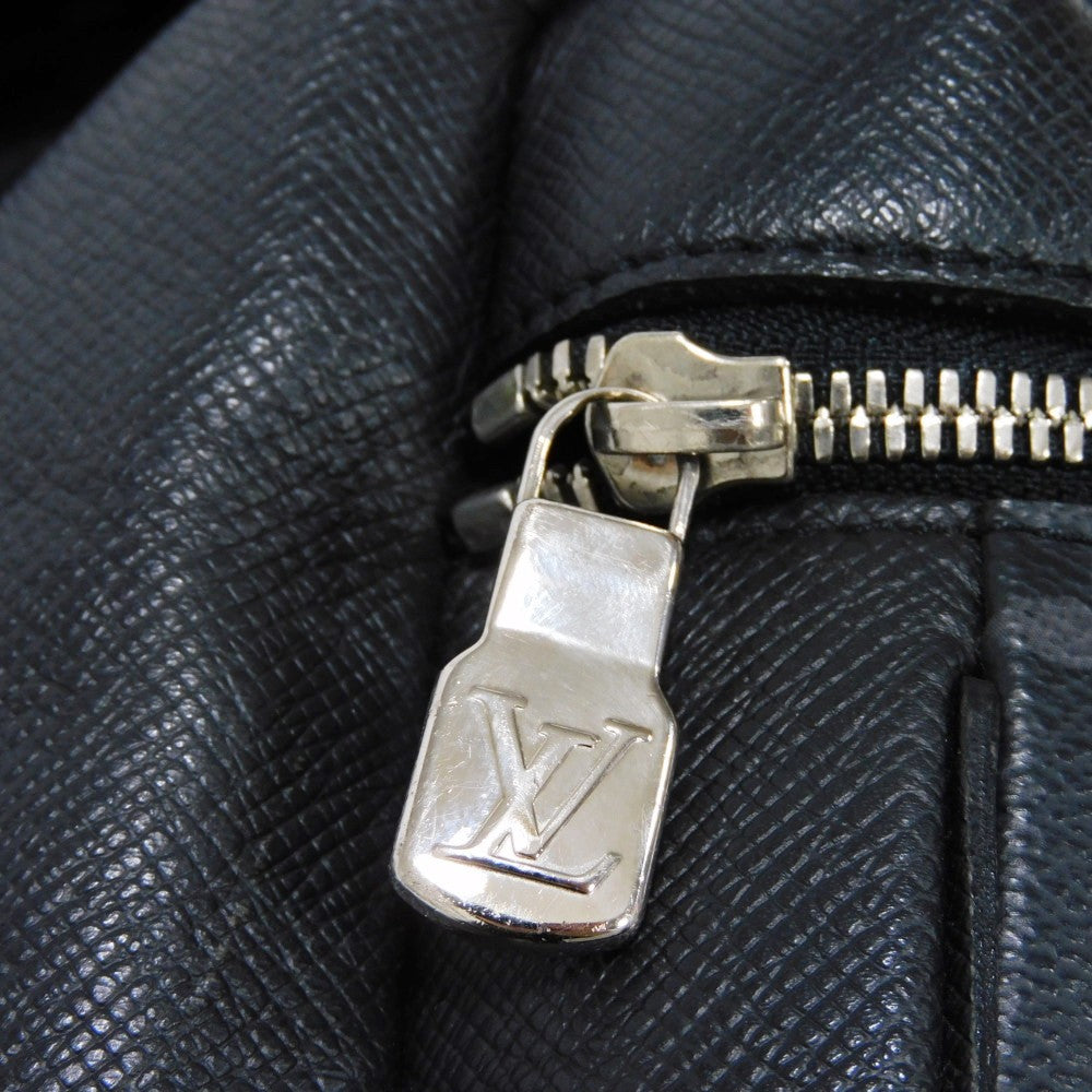 LOUIS VUITTON Backpack M30417 Taiga Leather x Monogram Eclipse Canvas Noir Taigarama monogram Eclipse Day pack