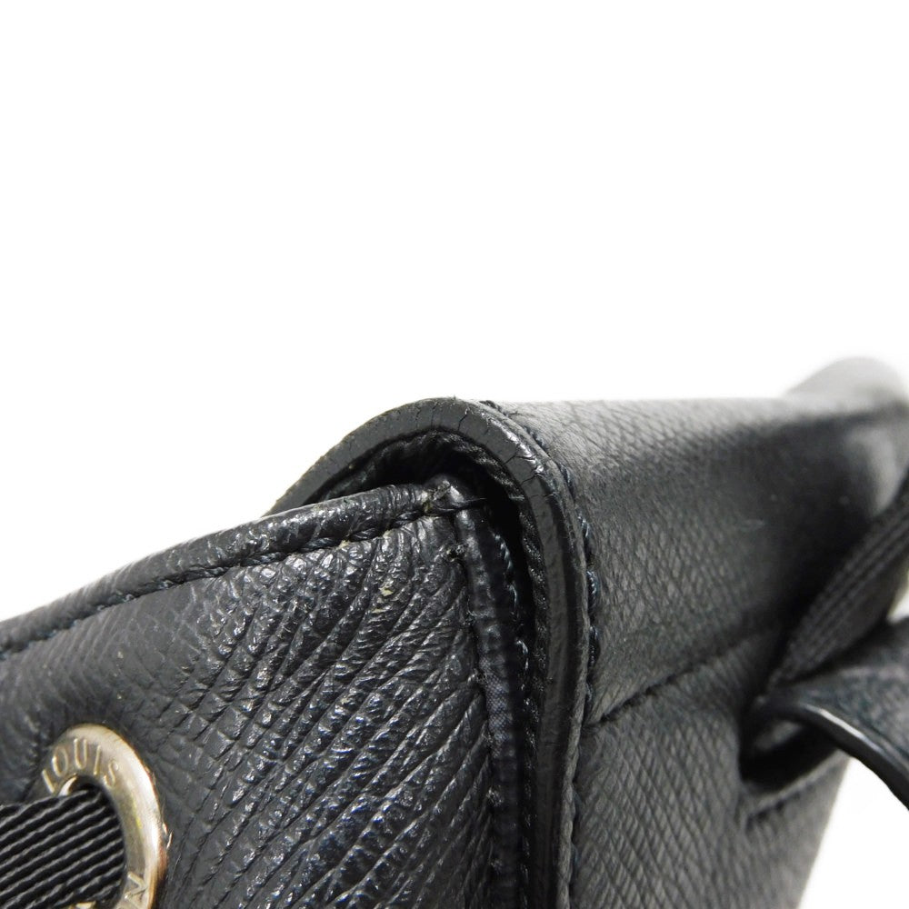 LOUIS VUITTON Backpack M30417 Taiga Leather x Monogram Eclipse Canvas Noir Taigarama monogram Eclipse Day pack
