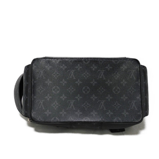 LOUIS VUITTON Backpack M30417 Taiga Leather x Monogram Eclipse Canvas Noir Taigarama monogram Eclipse Day pack