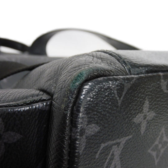 LOUIS VUITTON Backpack M30417 Taiga Leather x Monogram Eclipse Canvas Noir Taigarama monogram Eclipse Day pack
