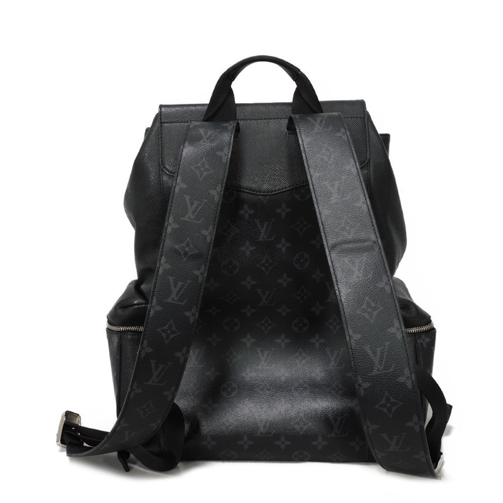 LOUIS VUITTON Backpack M30417 Taiga Leather x Monogram Eclipse Canvas Noir Taigarama monogram Eclipse Day pack