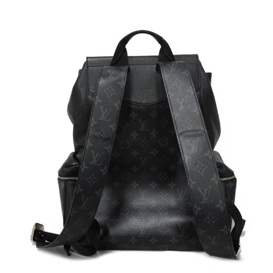 LOUIS VUITTON Backpack M30417 Taiga Leather x Monogram Eclipse Canvas Noir Taigarama monogram Eclipse Day pack