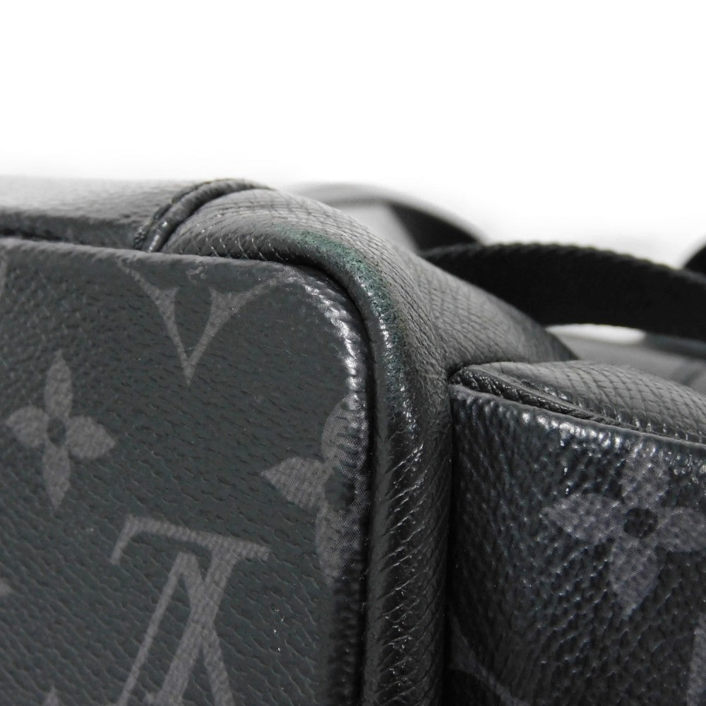 LOUIS VUITTON Backpack M30417 Taiga Leather x Monogram Eclipse Canvas Noir Taigarama monogram Eclipse Day pack