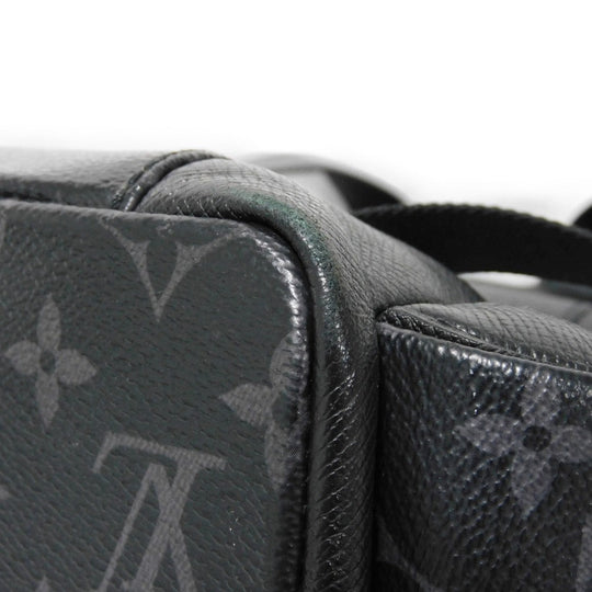LOUIS VUITTON Backpack M30417 Taiga Leather x Monogram Eclipse Canvas Noir Taigarama monogram Eclipse Day pack
