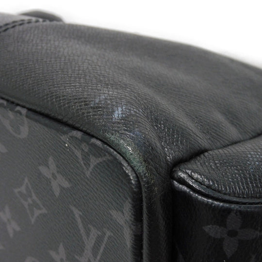 LOUIS VUITTON Backpack M30417 Taiga Leather x Monogram Eclipse Canvas Noir Taigarama monogram Eclipse Day pack