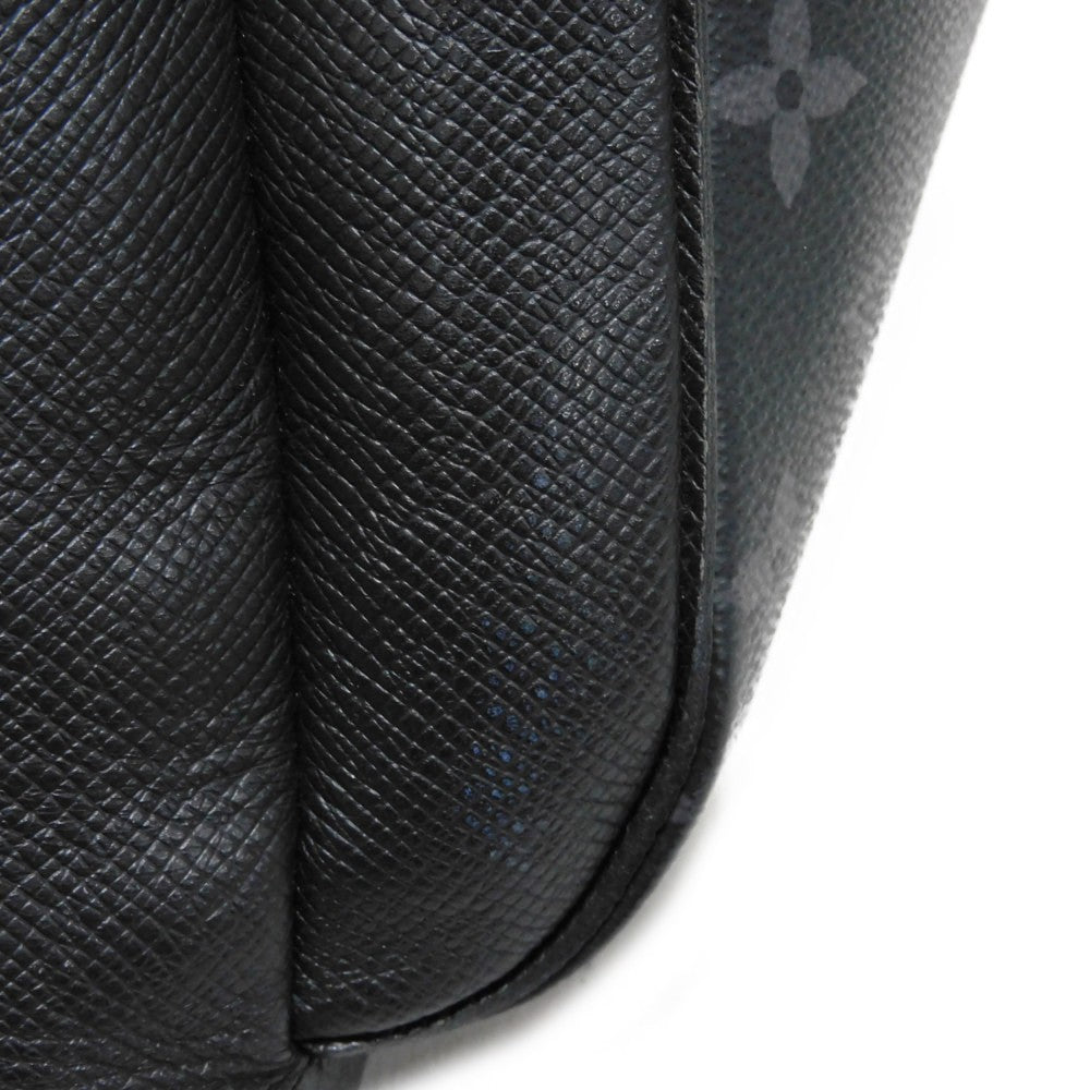 LOUIS VUITTON Backpack M30417 Taiga Leather x Monogram Eclipse Canvas Noir Taigarama monogram Eclipse Day pack