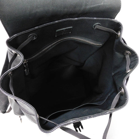 LOUIS VUITTON Backpack M30417 Taiga Leather x Monogram Eclipse Canvas Noir Taigarama monogram Eclipse Day pack