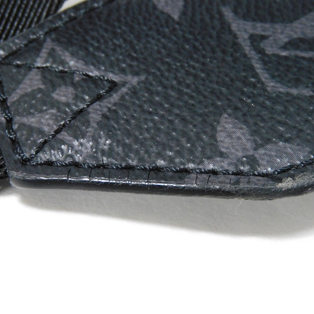 LOUIS VUITTON Backpack M30417 Taiga Leather x Monogram Eclipse Canvas Noir Taigarama monogram Eclipse Day pack