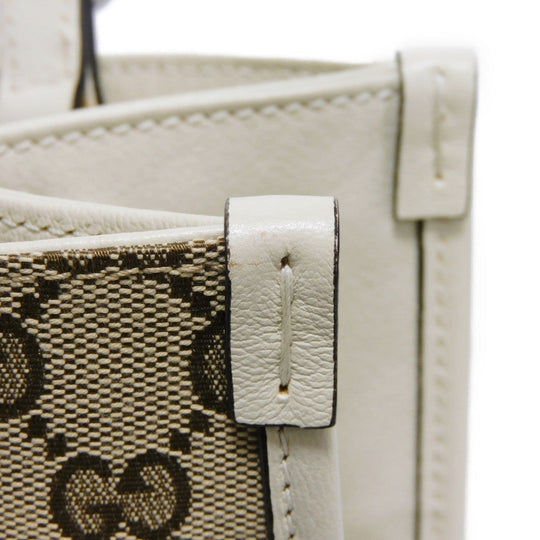 GUCCI Tote Bag 623694 1U10G 9761 GG canvas x calf leather beige GG canvas Horsebit 1955 Tote
