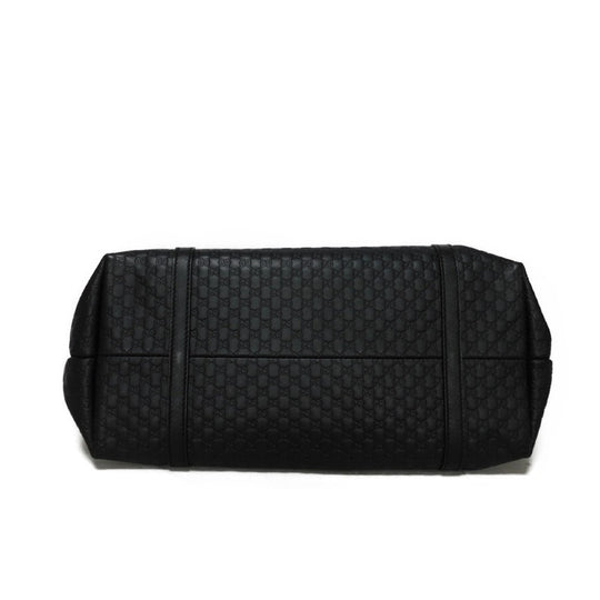 GUCCI Tote Bag 449647 BMJ1G 1000 GG striped leather black Micro GG Shima gucci sima tote