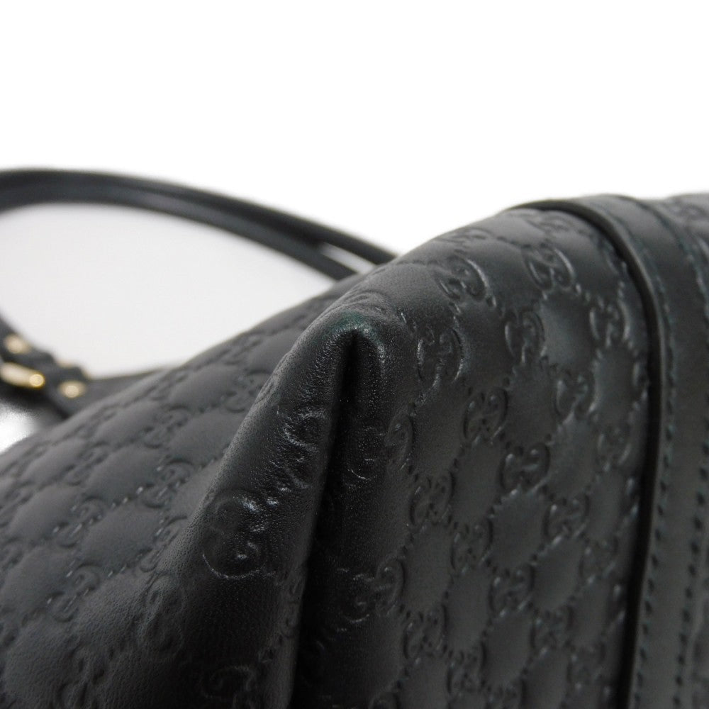 GUCCI Tote Bag 449647 BMJ1G 1000 GG striped leather black Micro GG Shima gucci sima tote