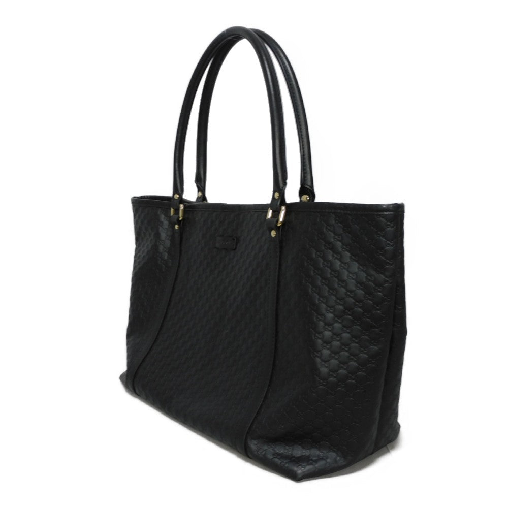 GUCCI Tote Bag 449647 BMJ1G 1000 GG striped leather black Micro GG Shima gucci sima tote