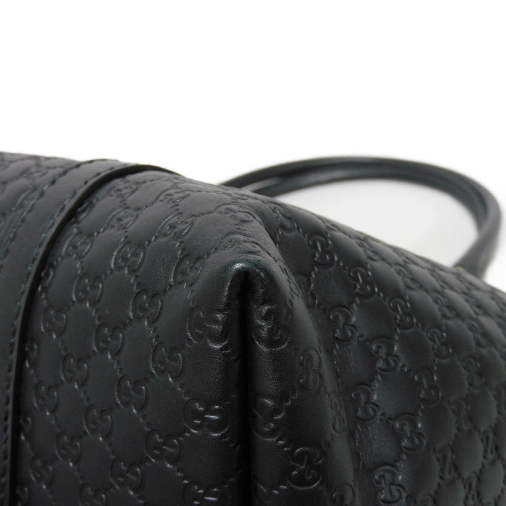 GUCCI Tote Bag 449647 BMJ1G 1000 GG striped leather black Micro GG Shima gucci sima tote
