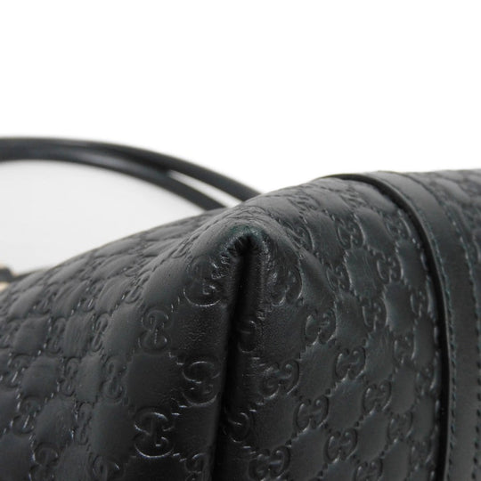 GUCCI Tote Bag 449647 BMJ1G 1000 GG striped leather black Micro GG Shima gucci sima tote