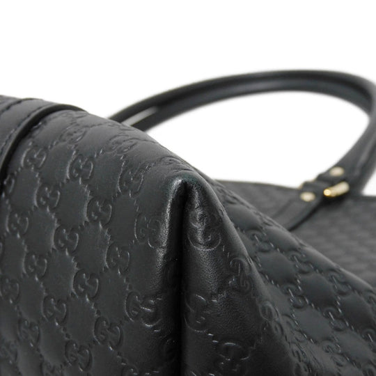 GUCCI Tote Bag 449647 BMJ1G 1000 GG striped leather black Micro GG Shima gucci sima tote