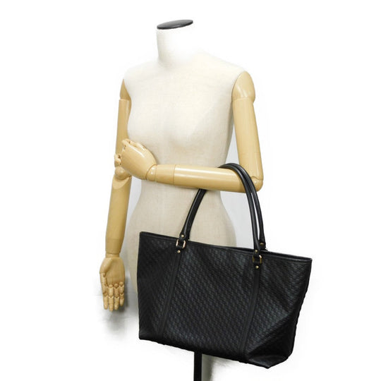 GUCCI Tote Bag 449647 BMJ1G 1000 GG striped leather black Micro GG Shima gucci sima tote