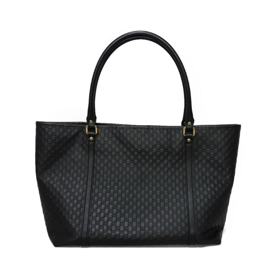 GUCCI Tote Bag 449647 BMJ1G 1000 GG striped leather black Micro GG Shima gucci sima tote