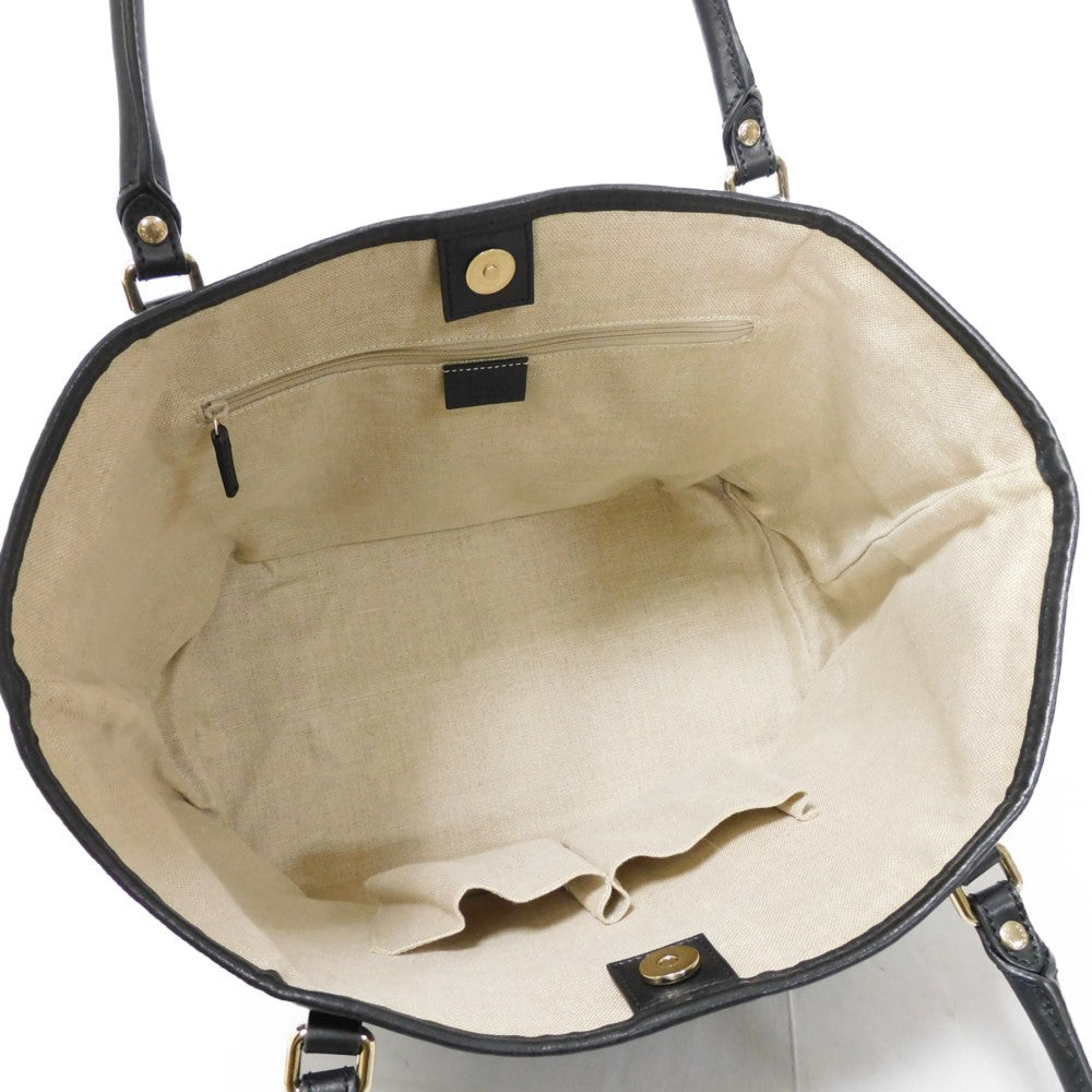 GUCCI Tote Bag 449647 BMJ1G 1000 GG striped leather black Micro GG Shima gucci sima tote