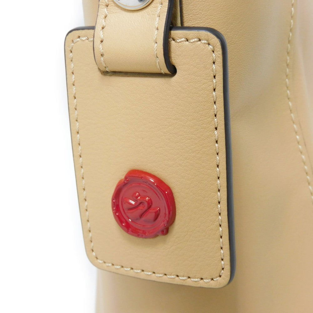 Longchamp Handbag 10080883005 Calfskin Camel logo Small Mademoiselle Bucket Bag