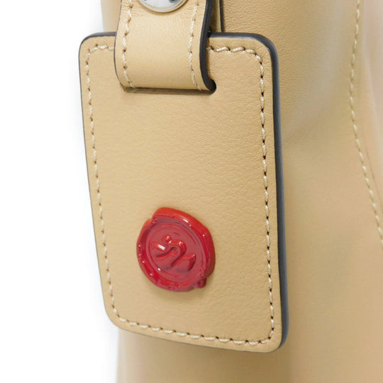 Longchamp Handbag 10080883005 Calfskin Camel logo Small Mademoiselle Bucket Bag
